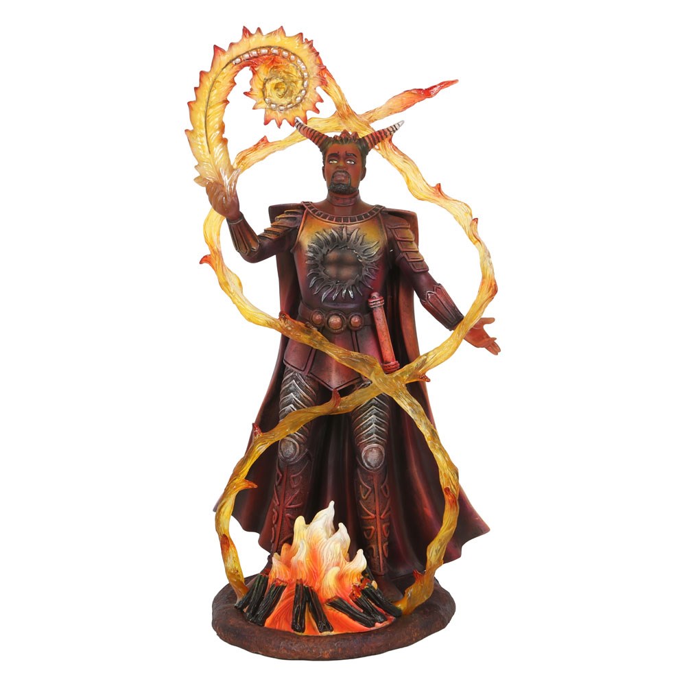 Fire Elemental Wizard Figurine By Anne Stokes