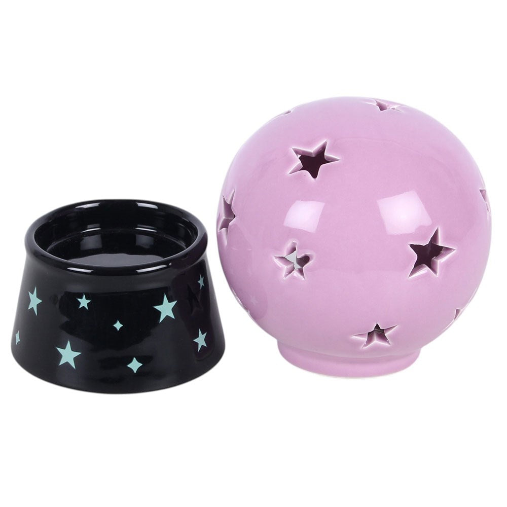 Crystal Ball Tealight Candle And Incense Cone Holder