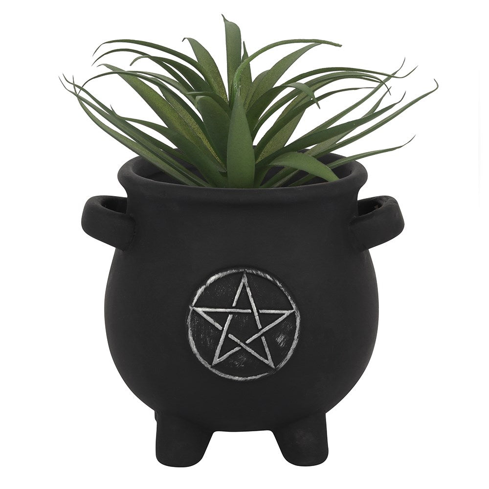 Pentagram Cauldron Black Plant Pot