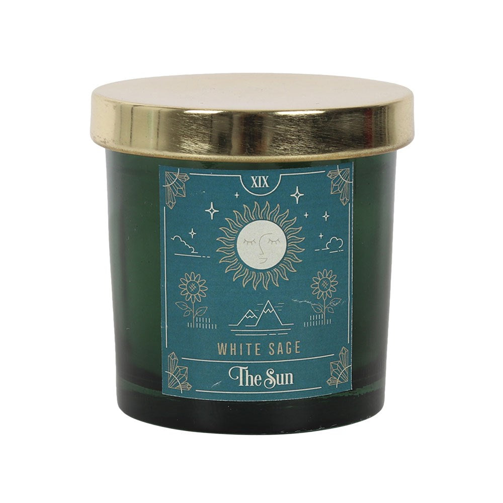 The Sun White Sage Tarot Candle Jar Gift Home Fragrance