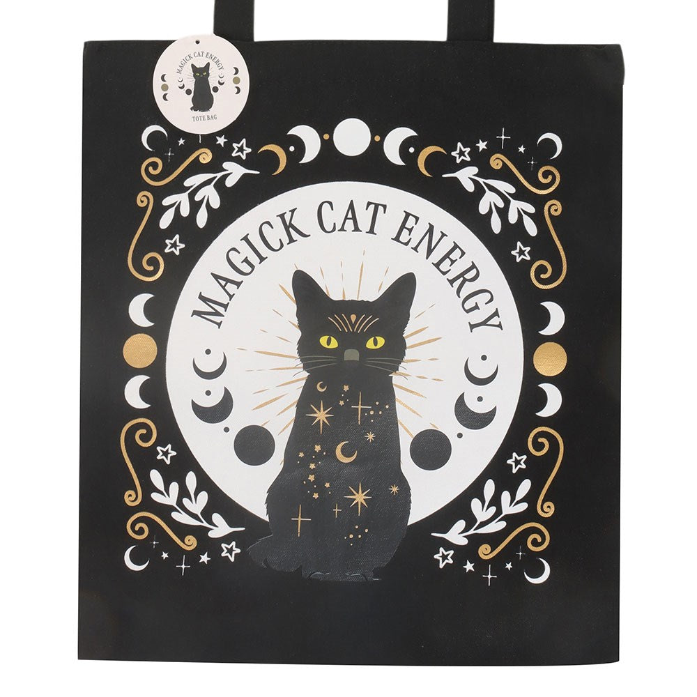 Black Magic Cat Energy Tote Bag
