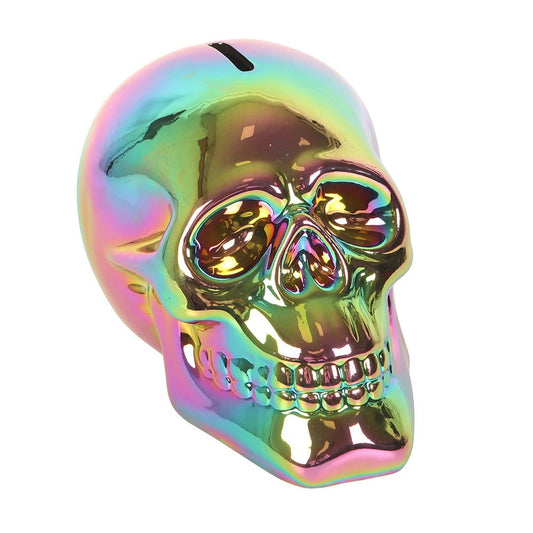 16CM Metallic Look Skull Money Box