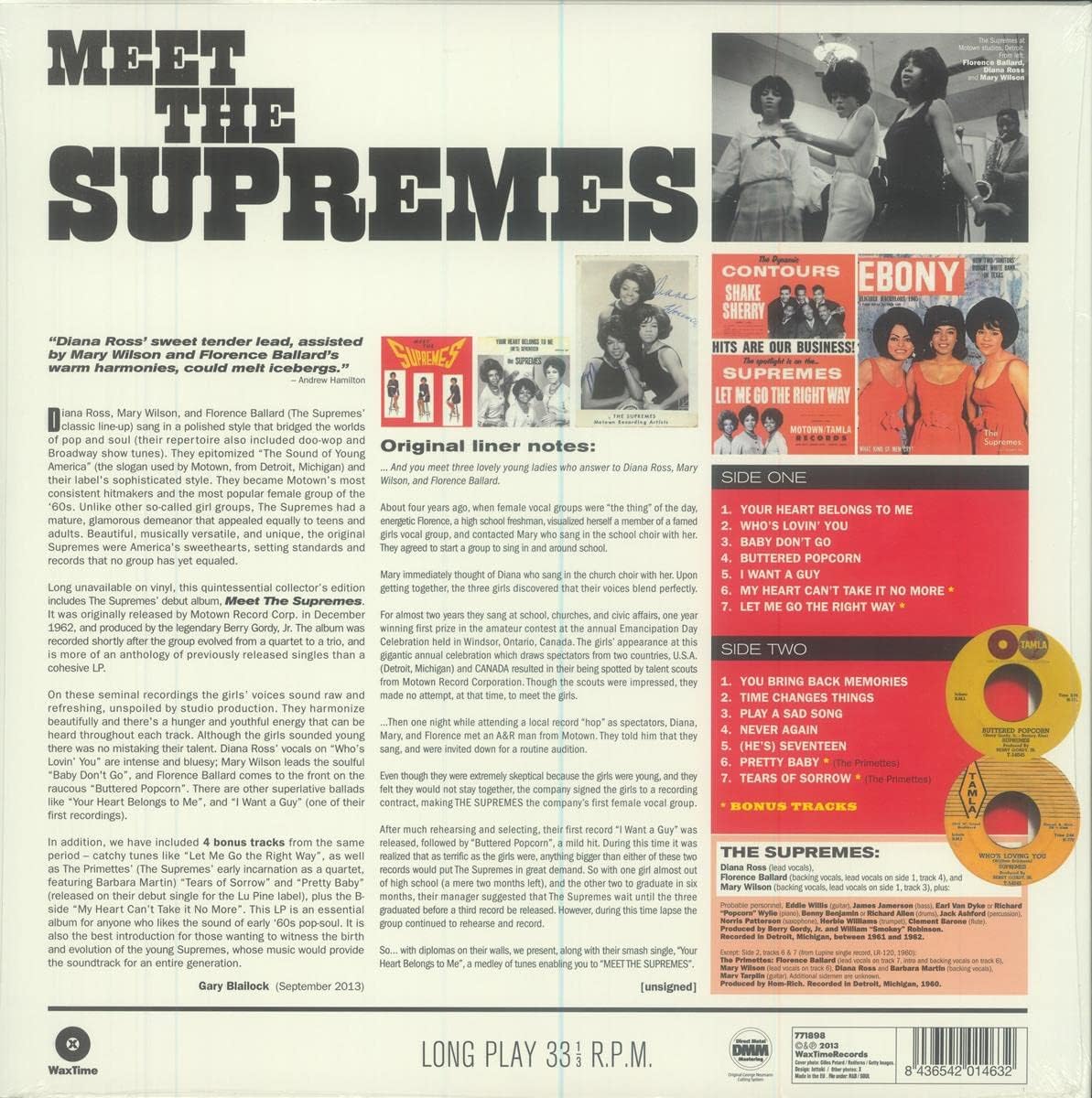 SUPREMES - Meet The Supremes Clear Vinyl LP