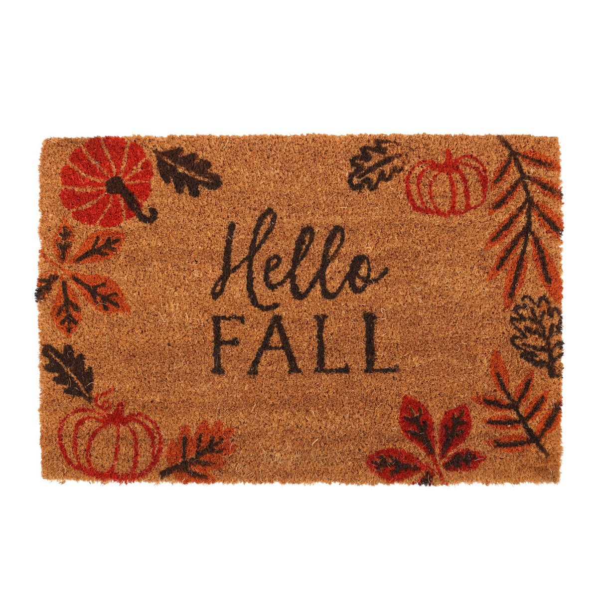 Natural  Leaves Hello Autumn Doormat