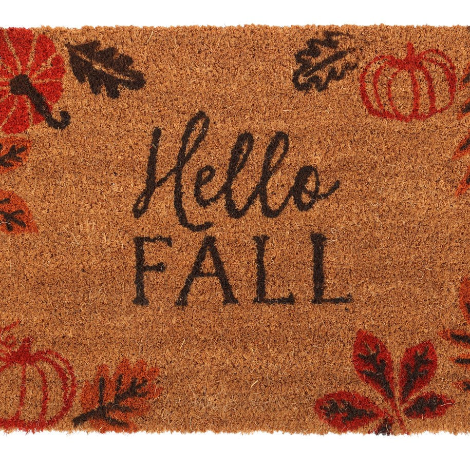 Natural  Leaves Hello Autumn Doormat