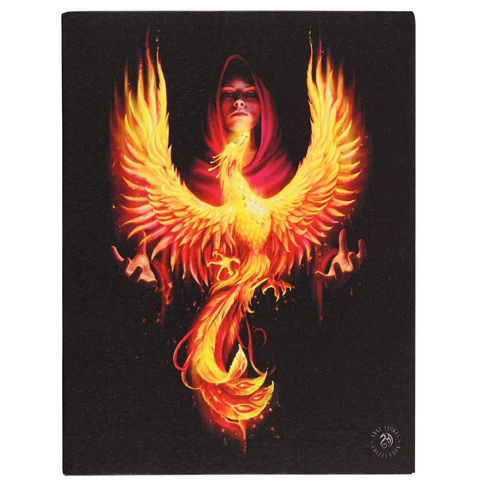 Phoenix Rising  19x25cm Canvas By Anne Stokes