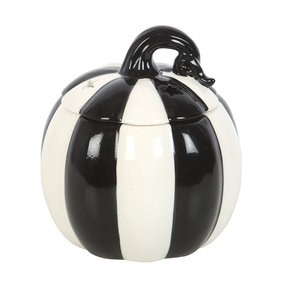 Black And White Striped Pumpkin Oil Buner