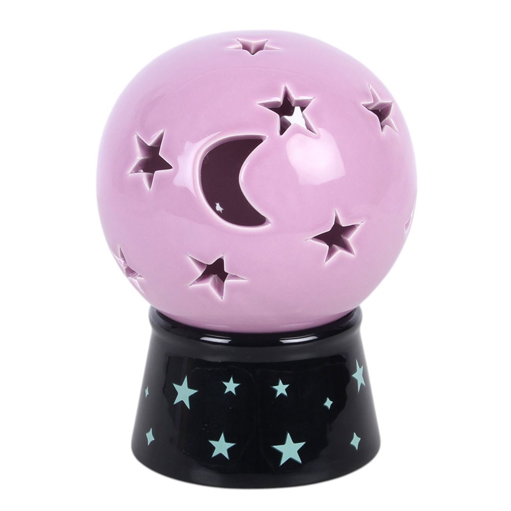 Crystal Ball Tealight Candle And Incense Cone Holder