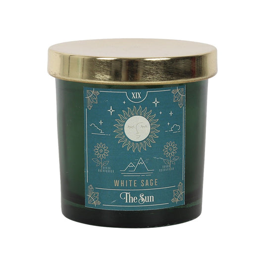 The Sun White Sage Tarot Candle Jar Gift Home Fragrance