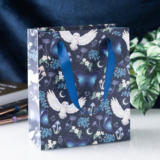 23cm Midnight Forest Owl Printed Gift Bag