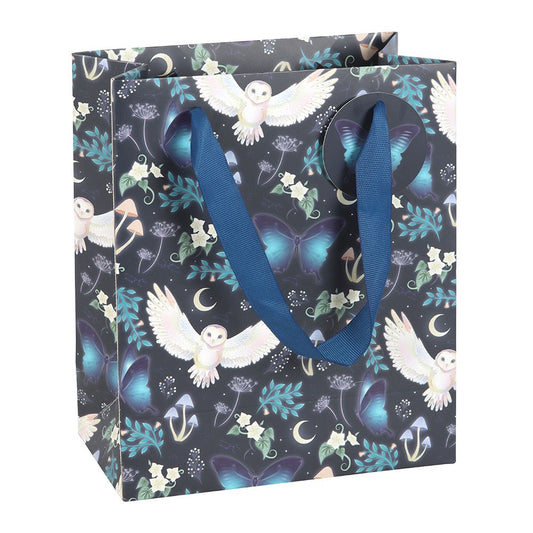 23cm Midnight Forest Owl Printed Gift Bag