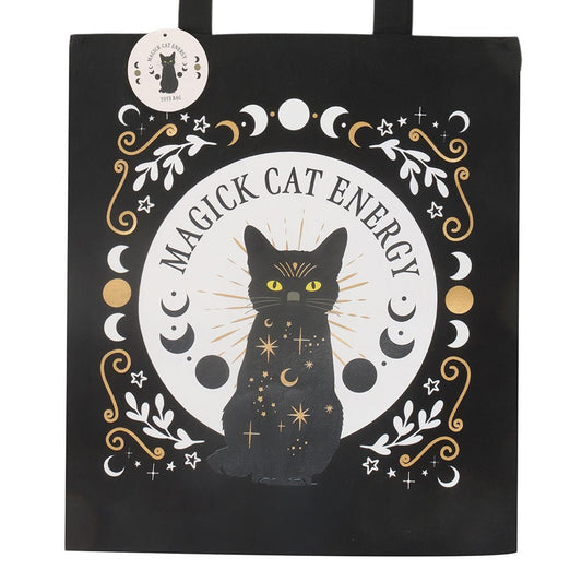 Black Magic Cat Energy Tote Bag
