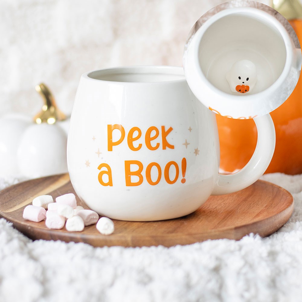 Peekaboo Ghost Rounded Mug 9.4cm