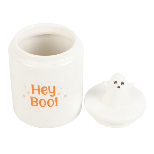 Hey Boo Ghost Storage Jar 14.5cm