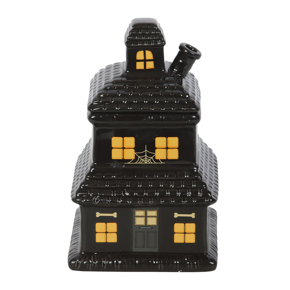 Black Haunted House Oil Burner