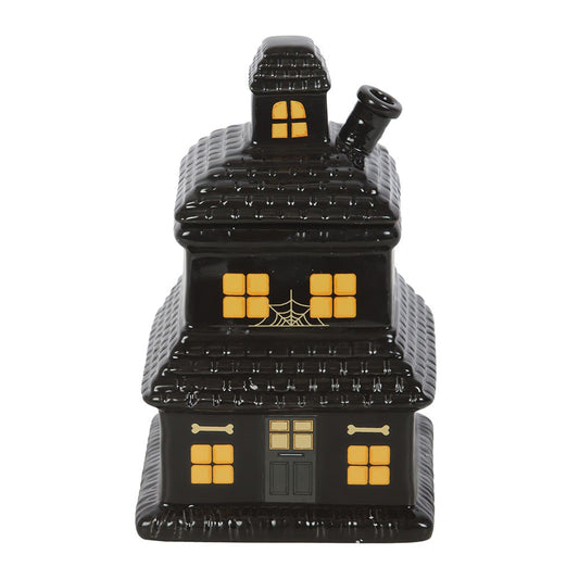 Black Haunted House Oil Burner