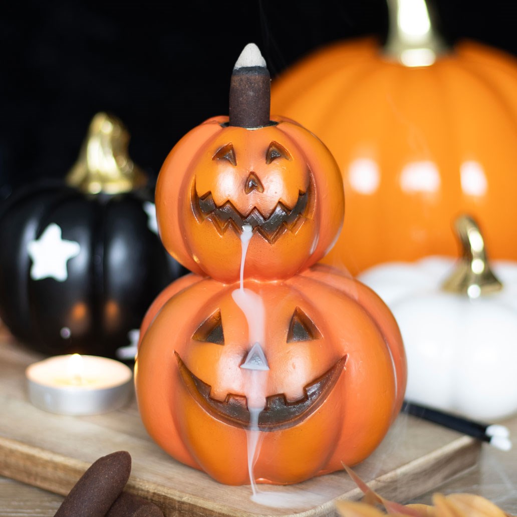 Stacked Pumpkins Backflow Incense Cone burner