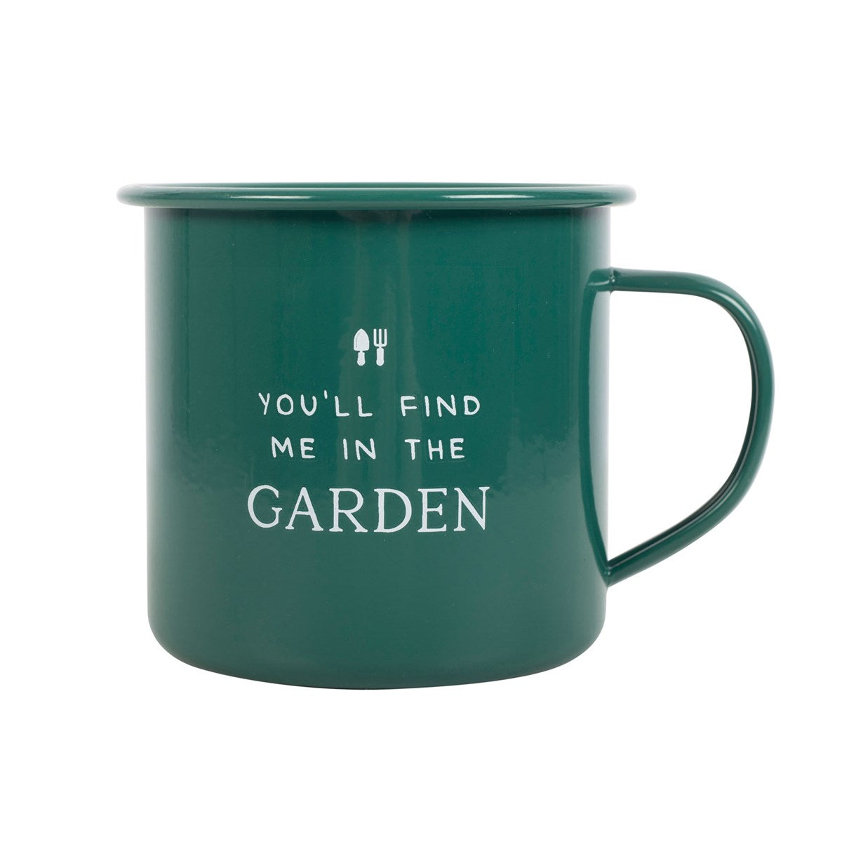 You'll Find Me In The Garden Enamel Style mug