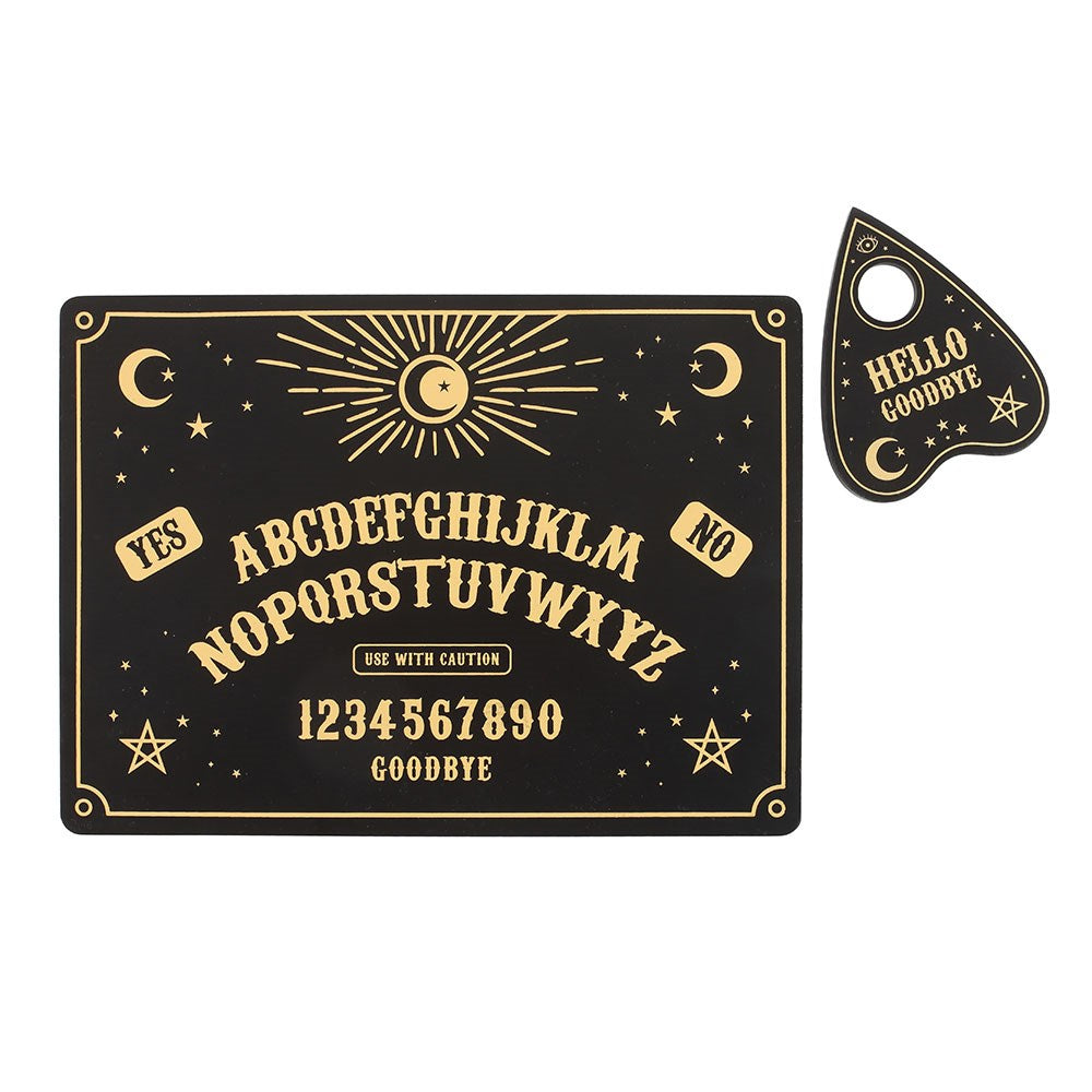 Black Talking Board Placemat And Coaster Set