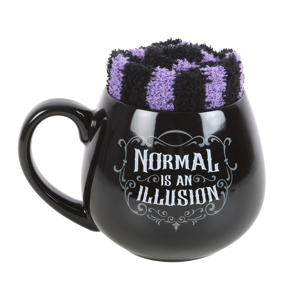 Normal is an Illusion Mug and Socks Set New Boxed Gothic Gift Set