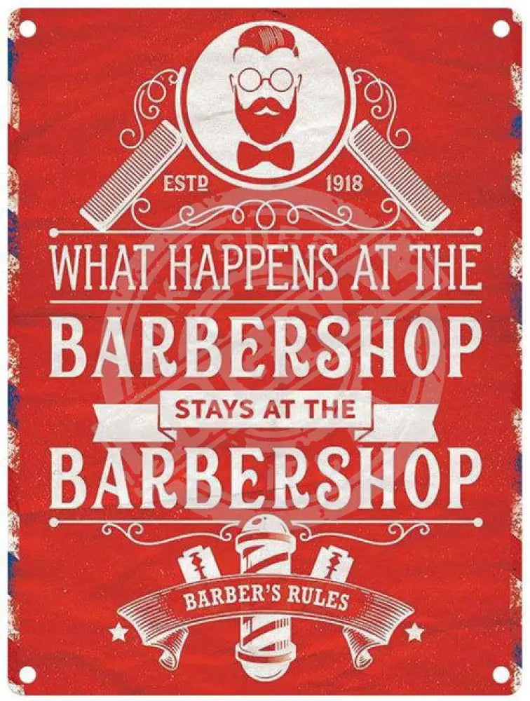 barber shop sign 30x40cm Metal